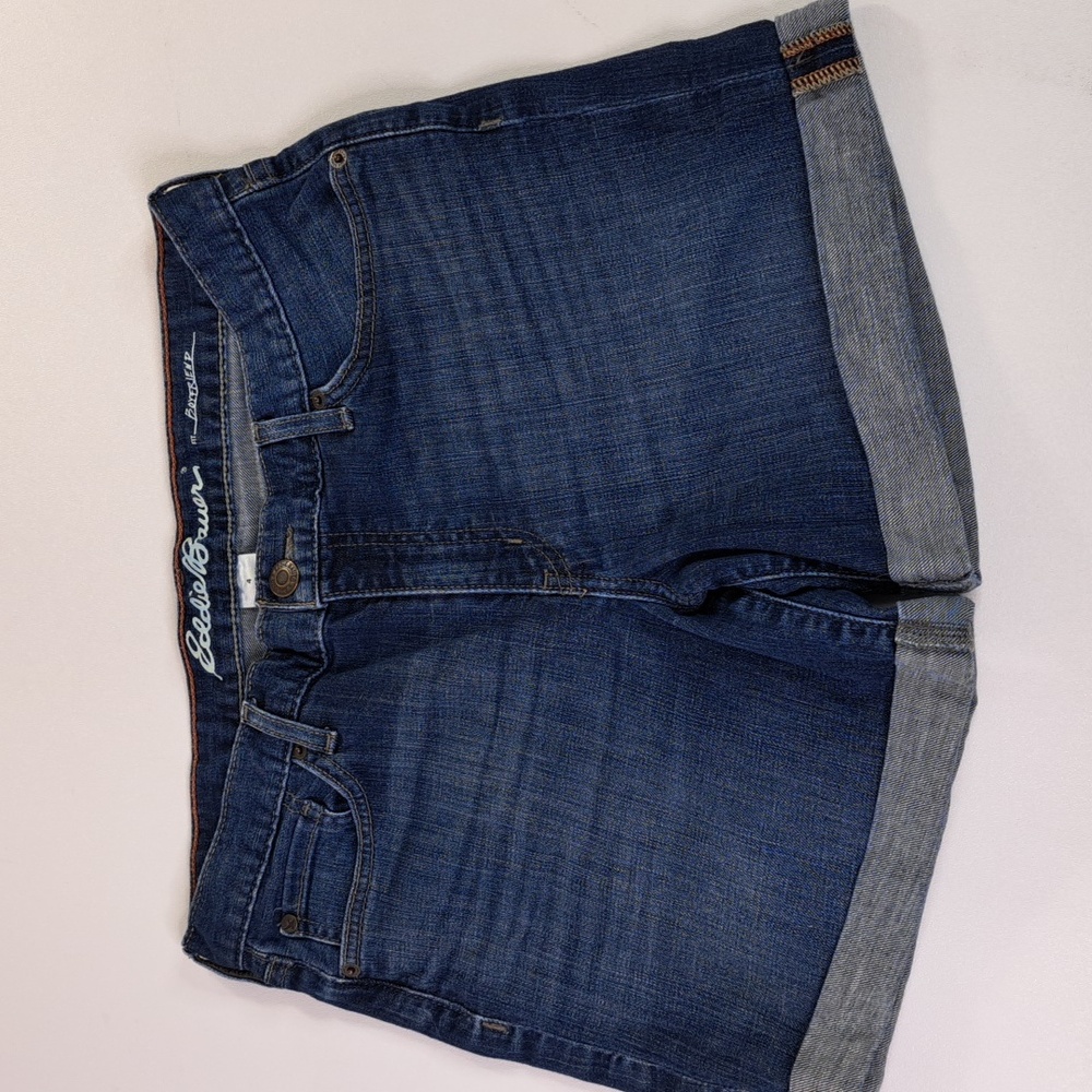 Eddie Bauer Boyfriend Cuffed Jean Shorts Size 4